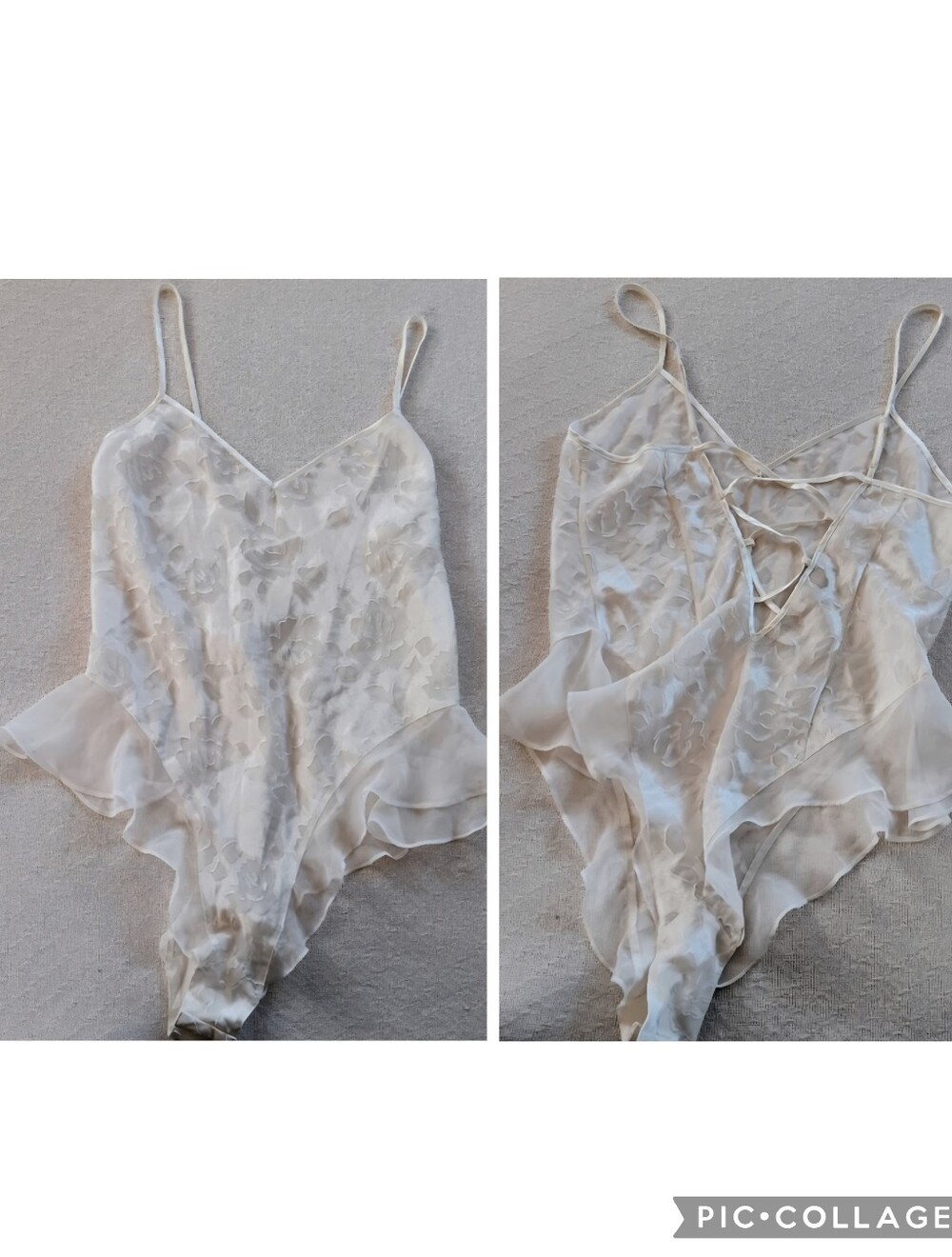 victorias secret ♡ vintage bodysuit gold label large coquette 80s 90s bridal - Picture 1 of 9
